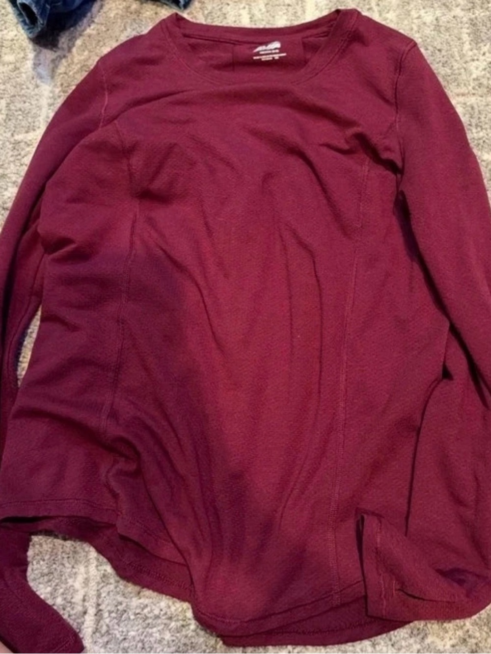 Avia Burgundy Scoop Neck Lightweight Sweater